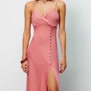 Zara - Buttoned Slip Dress, Small, Pink